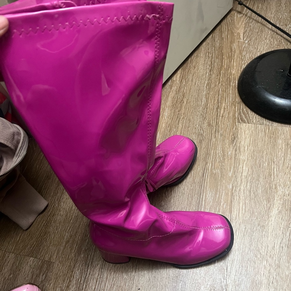 Hot pink boots